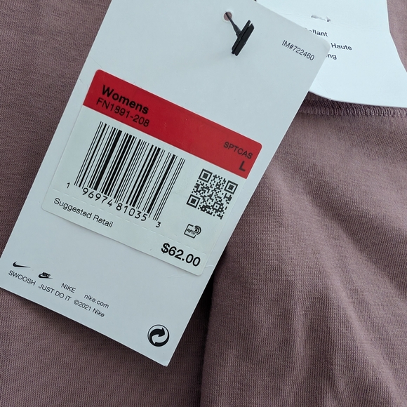 Nike Air Women’s High Waisted Flared Leggings In Smokey Mauve NWT - Picture 8 of 11